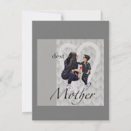 Platt vykort Glad mors dag till pojken!