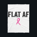 Platta AF- och Rosa- band för bröstcancervårdare Fleecefilt<br><div class="desc">Platt AF och Rosa - band för bröstcancermedvetande månad</div>