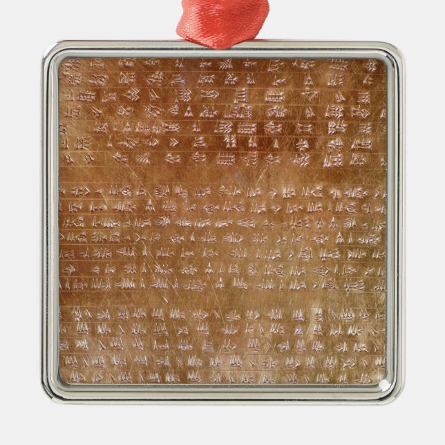 Platta av Darius mig 550-500 BC Julgransprydnad Metall (Framsidan)