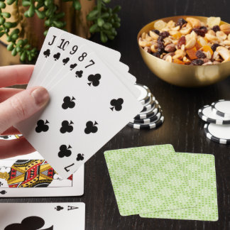 Platta Gröntar och Ovaler Mönster Casinokort