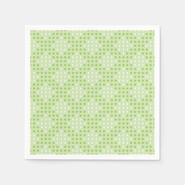 Platta Gröntar och Ovaler Mönster Pappersservett (Framsidan)