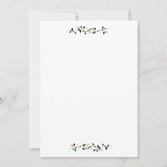 Platta inbjudningar för Holly-mall (Framsida)