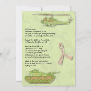 Platta inbjudningar till militärdagstidningen Camo