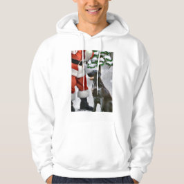 Platta Jackat julklappar för återgivning Sweatshirt Med Luva