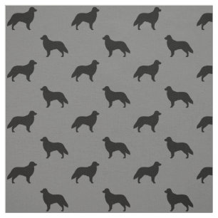 Platta Jackat Retriever Silhouettes Hundar mönster Tyg