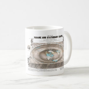 Platta jorden Karta Kaffemugg
