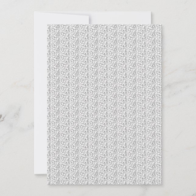Platta Julkort | Elegant Blommönster (Framsida)