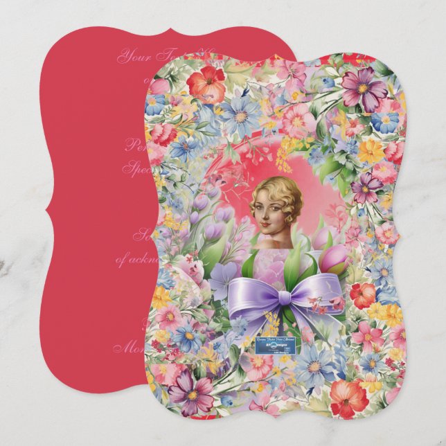 Platta kort 10 röda (Cameo Garden) RFPMDesigns ©️2 (Fram/baksida)
