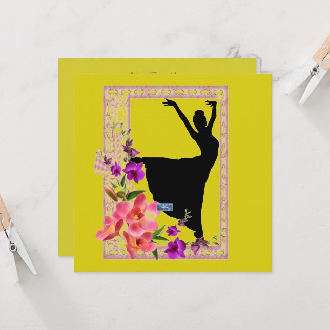 Platta kort 1 Gult (Vår Dance)RFPMDesigns ©️ 2024 (Fram/Back In Situ)