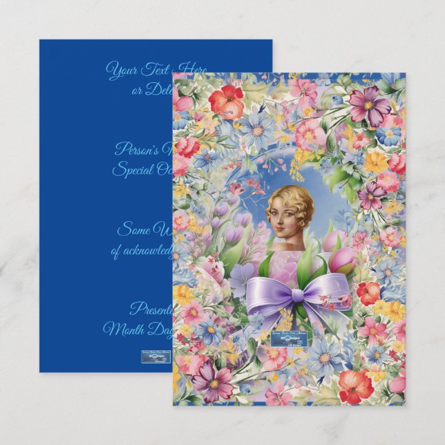 Platta kort 1 M-Blue(Cameo Garden)RFPMDesigns ©️ 2 (Fram/baksida)