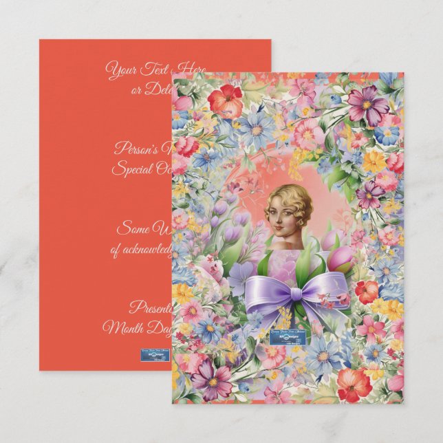 Platta kort 1 Mango(Cameo Garden)RFPMDesigns©️2024 (Fram/baksida)