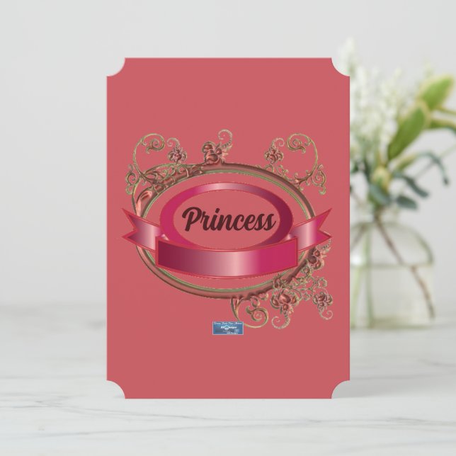 Platta kort 5 Rosa (Rosa Princess)RFPMDesigns ©️ 2 (Stående Fram)