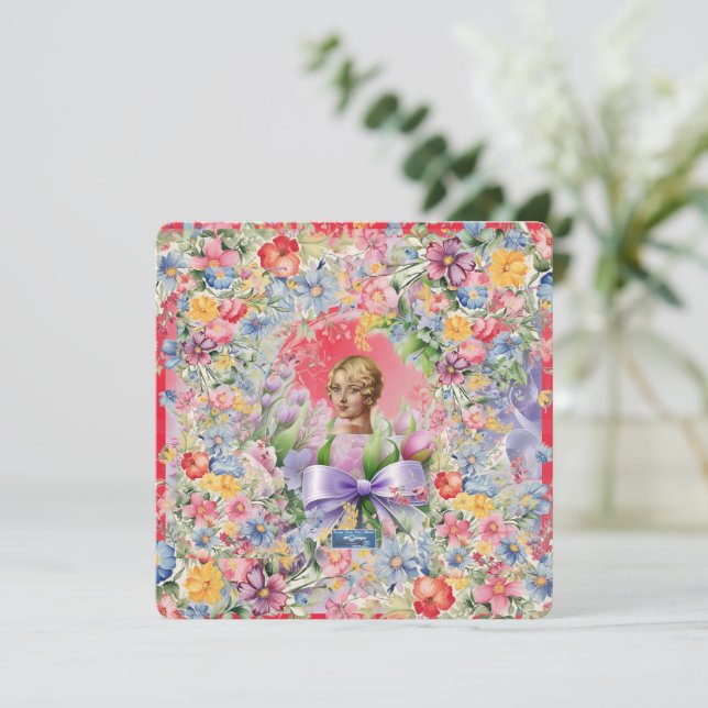 Platta kort 6 röda (Cameo Garden) RFPMDesigns ©️20 (Stående Fram)
