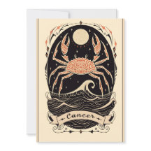 Platta kort - Cancercelestial Zodiac Art