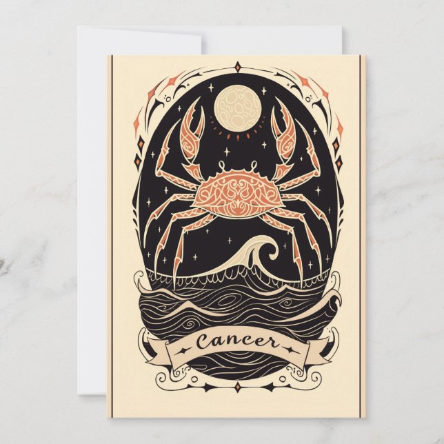 Platta kort - Cancercelestial Zodiac Art (Framsida)