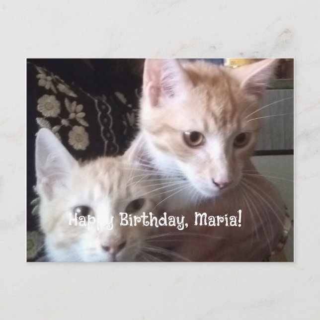 Platta kort för hälsningens födelsedag (Framsida)