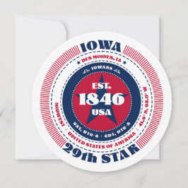 Platta kort för Iowa State Circular Typography