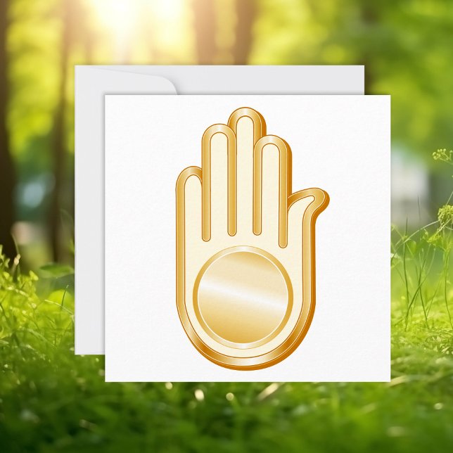 Platta kort för Jain-symbolinbjudan/avisering (Jain Symbol Invitation/Announcement Flat Card.
Customize with your text. )