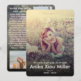 Platta kort för Wildblomsterminne