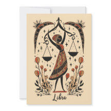 Platta kort - Libra Celestial Zodiac Art
