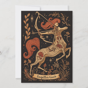 Platta kort - Sagittarius Celestial Zodiac Art