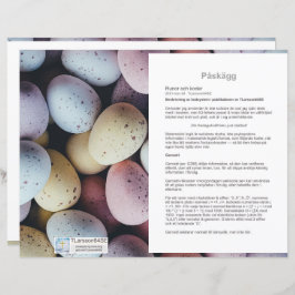 Platta pappersark — Blad • Påskägg