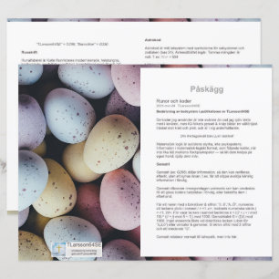 Platta pappersark — Blad • Påskägg