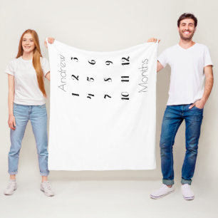 Platta till för milstolpepojke för 12 månad gr fleecefilt