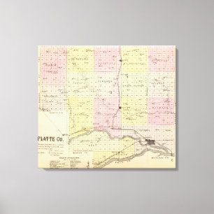 Platte County Nebraska Canvastryck