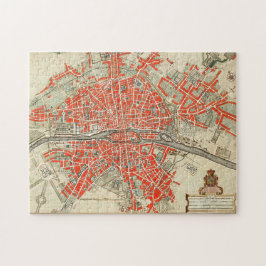 Plattegrond van Parijs Puzzle Pussel