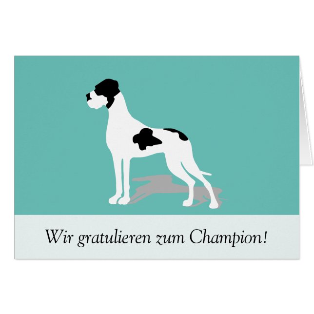 Plattendogge Karte Hälsningskort (Framsidan Horizontal)