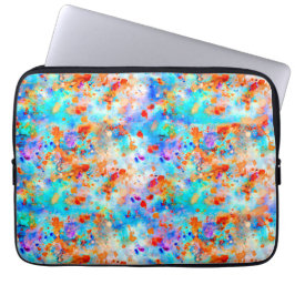 Platter Paint Rainbow of Bright Färg Background Laptop Fodral