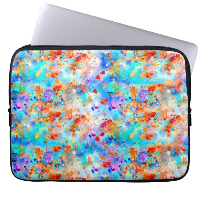 Platter Paint Rainbow of Bright Färg Background Laptop Fodral (Framsidan)