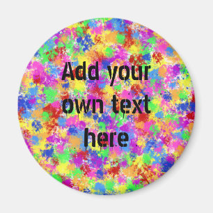 Platter Paint Rainbow of Bright Färg Background Magnet