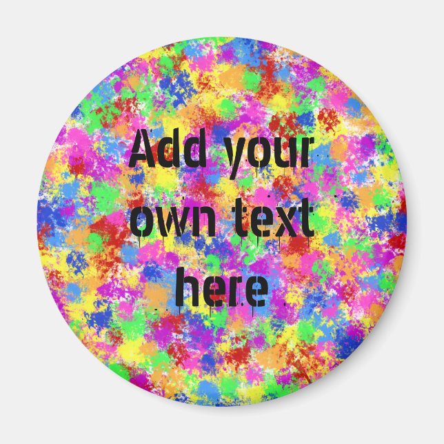 Platter Paint Rainbow of Bright Färg Background Magnet (Framsidan)