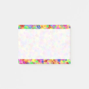 Platter Paint Rainbow of Bright Färg Background Post-it Block