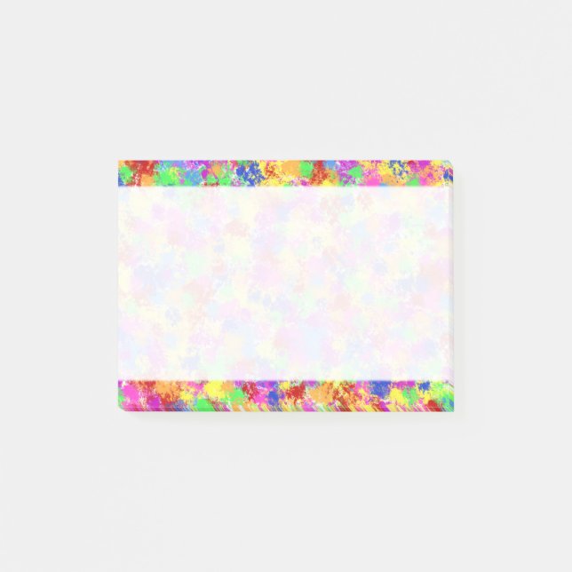 Platter Paint Rainbow of Bright Färg Background Post-it Block (Framsida)