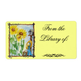 Plattetikett för solros Garden Bok Fraktsedel
