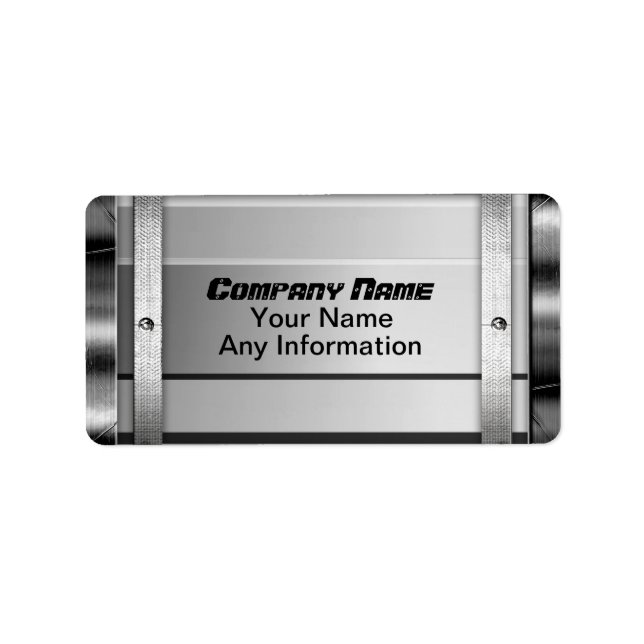 Plattetiketter för metall adressetikett (Framsidan)