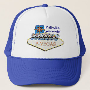 Platteville, Wisconsin P-Vegas Vatten Baseball Cap Keps
