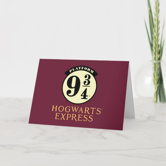 Plattform 9 3/4 HOGWARTS™ EXPRESS-ikon Kort (Framsida)