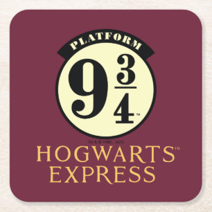 Plattform 9 3/4 HOGWARTS™ EXPRESS-ikon Underlägg Papper Kvadrat