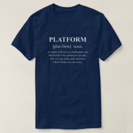 Plattform Rolligt Spel Definition Med Vit Text T Shirt