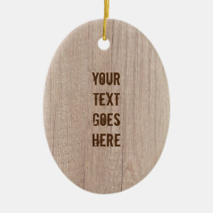 Plattformad textmall för träspån julgransprydnad keramik