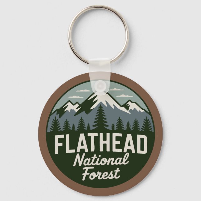 Plattforms National Forest Fantastiska Bergslandsk Nyckelring (Framsida)