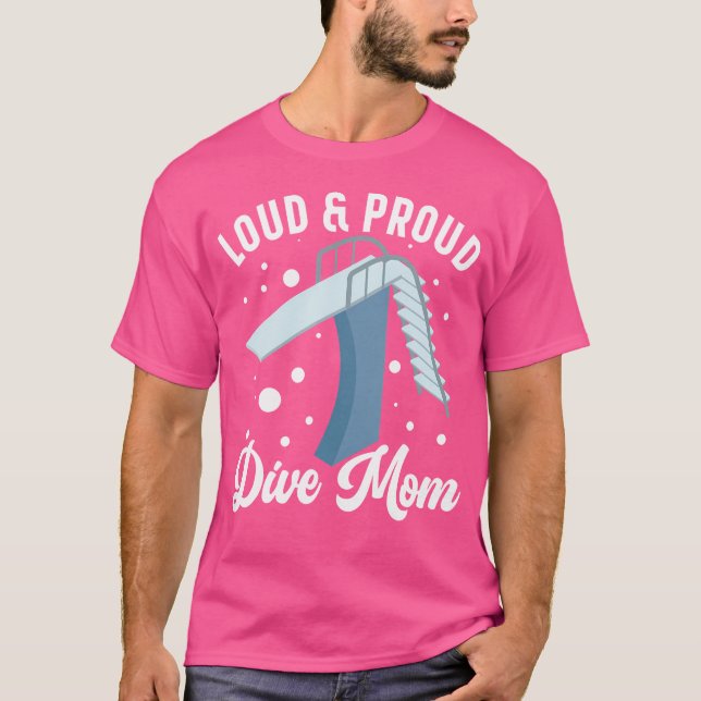 Plattformskuddbuss Springboard dykningsplattform T Shirt (Framsida)