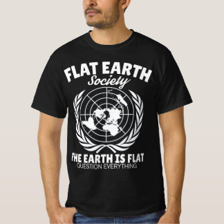 Plattjordssamhället jorden äter platt klassisk T-S T Shirt