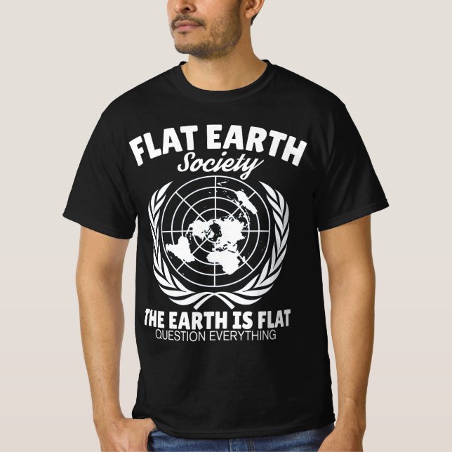 Plattjordssamhället jorden äter platt klassisk T-S T Shirt (Framsida)