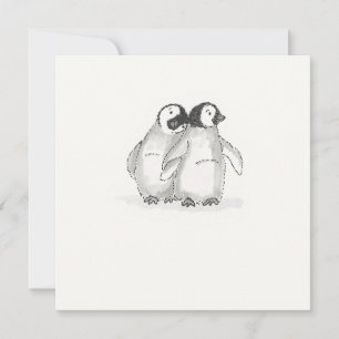 Plattkort för penguin baby kort