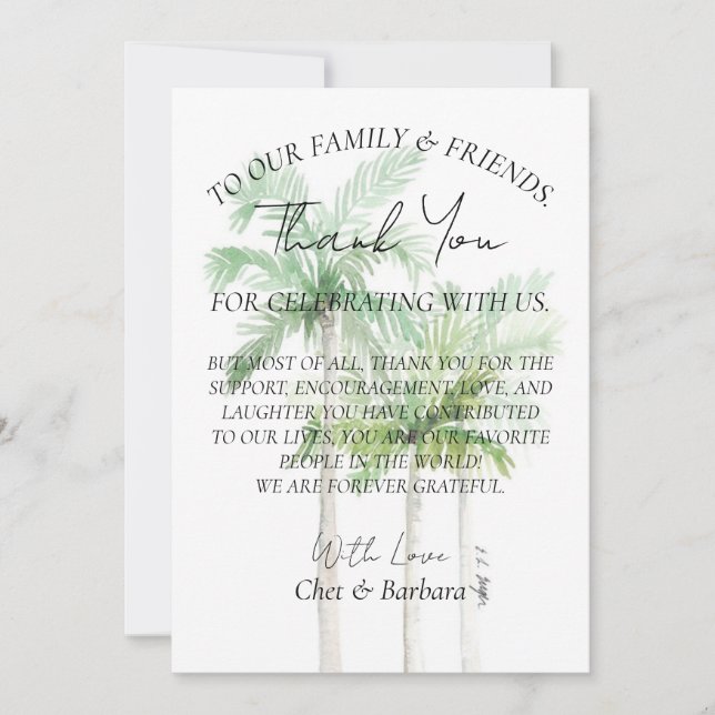 Plattkort för tack inbjudningar (Framsida)